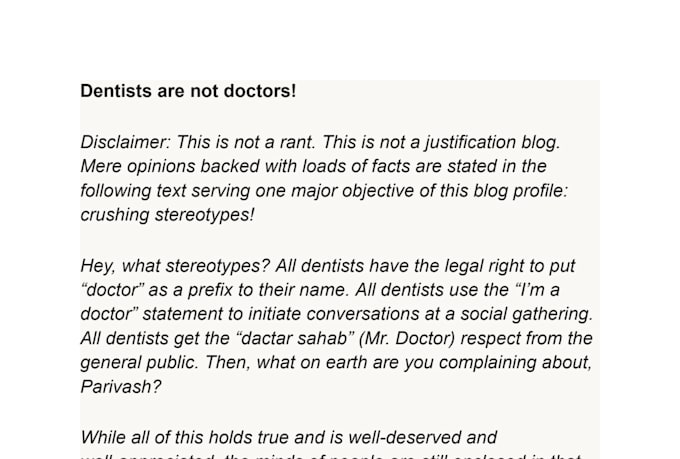write dental website blogs and patient education content